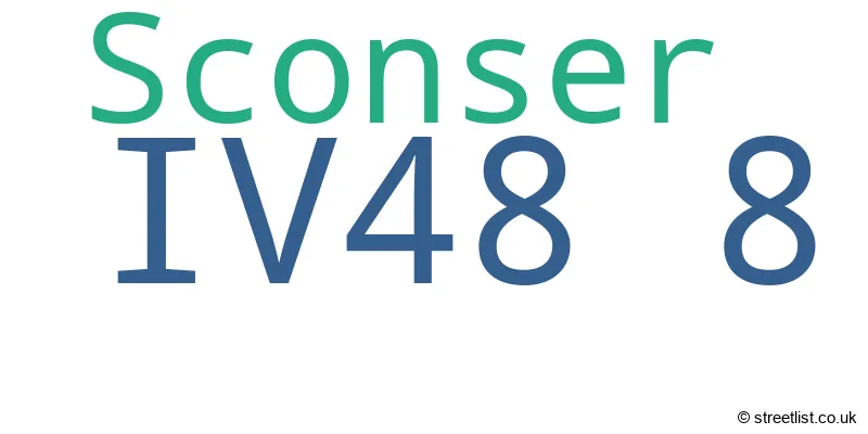 A word cloud for the IV48 8 postcode